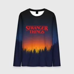 Мужской лонгслив 3D Stranger things Очень странные дела