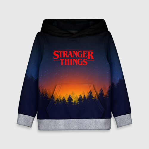 Детская толстовка 3D Stranger things Очень странные дела, цвет меланж