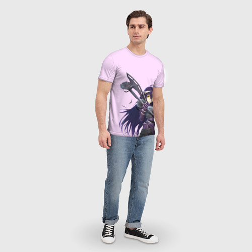 Мужская футболка 3D Альбедо с косой, цвет 3D печать - фото 5