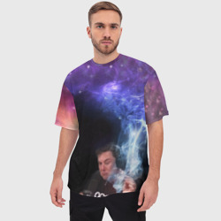 Мужская футболка oversize 3D Elon Musk space Илон Маск - фото 2