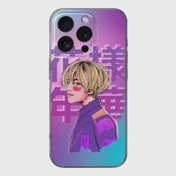 Чехол для iPhone 16 Pro Max силиконовый с защитой камеры Taehyung BTS