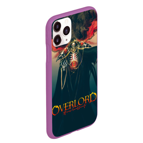 Чехол для iPhone 11 Pro Max матовый Momonga Overlord, цвет фиолетовый - фото 3