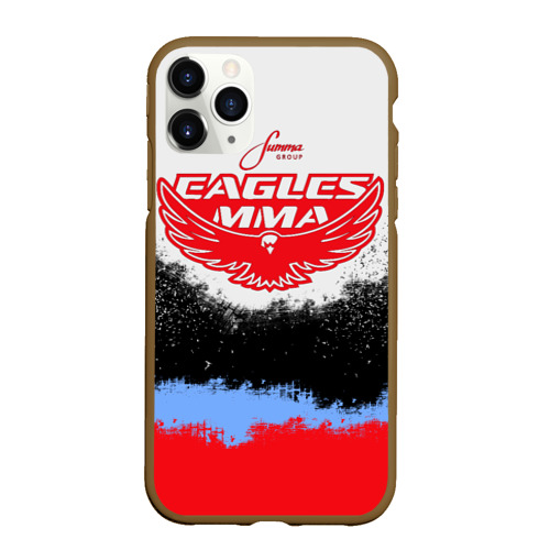 Чехол для iPhone 11 Pro Max матовый Eagles MMA, цвет коричневый