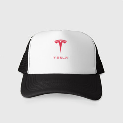 Кепка тракер с сеткой Tesla Тесла