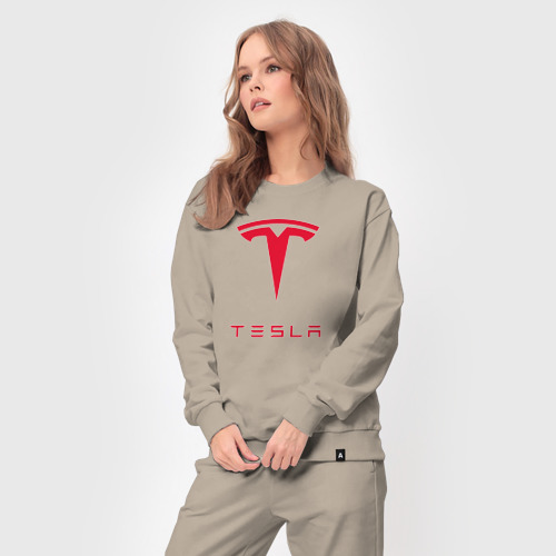 Женский костюм хлопок Tesla Тесла, цвет миндальный - фото 5