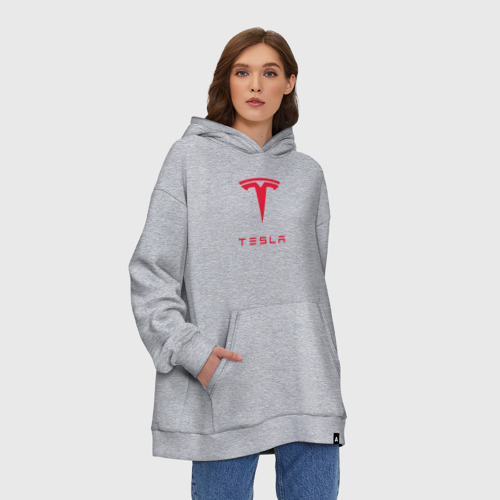 Худи SuperOversize хлопок Tesla Тесла, цвет меланж - фото 3