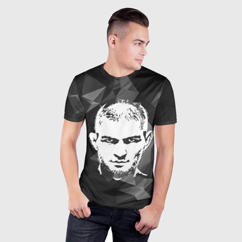 Мужская футболка 3D Slim KHABIB NURMAGOMEDOV. - фото 3