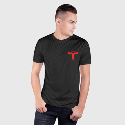 Мужская футболка 3D Slim Tesla, цвет 3D печать - фото 3