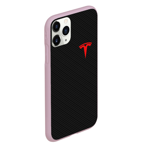 Чехол для iPhone 11 Pro матовый Tesla, цвет розовый - фото 3