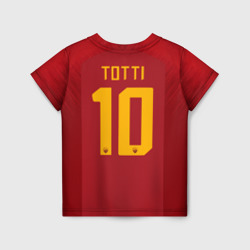 Футболка с принтом Totti legend 18-19 для мужчины, вид сзади №1. Цвет основы: белый
