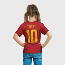 Футболка с принтом Totti legend 18-19 для мужчины, вид на модели сзади №3. Цвет основы: белый