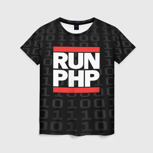 Женская футболка 3D Run PHP, цвет 3D печать