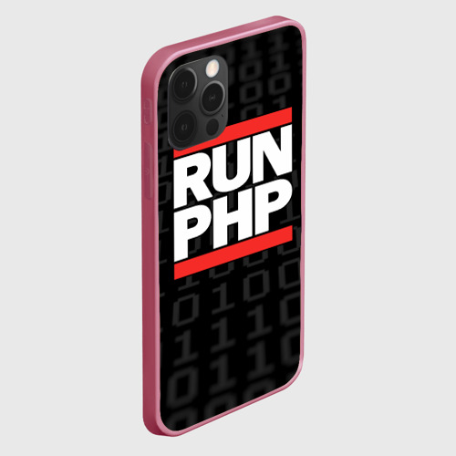 Чехол для iPhone 12 Pro с принтом Run PHP, вид сбоку #3