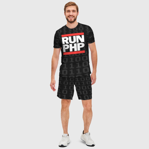 Мужской костюм с шортами 3D Run PHP, цвет 3D печать - фото 3