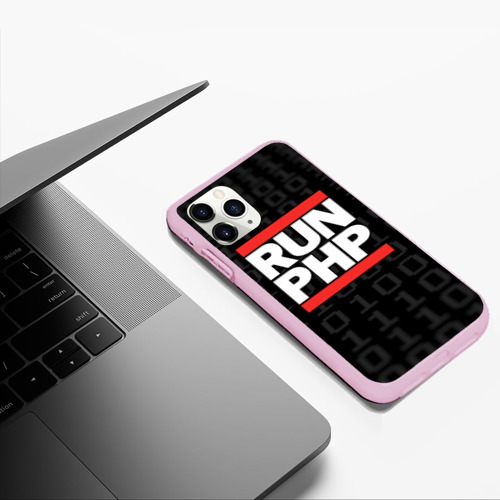 Чехол для iPhone 11 Pro Max матовый Run PHP, цвет розовый - фото 5