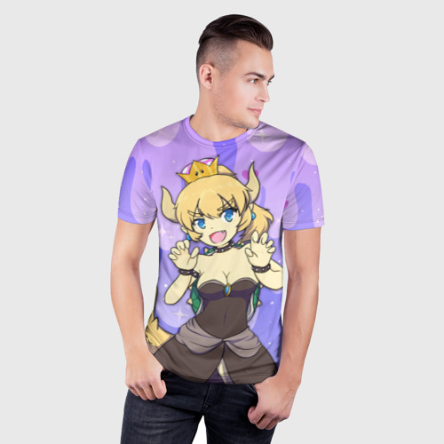 Мужская футболка 3D Slim Bowsette, цвет 3D печать - фото 3