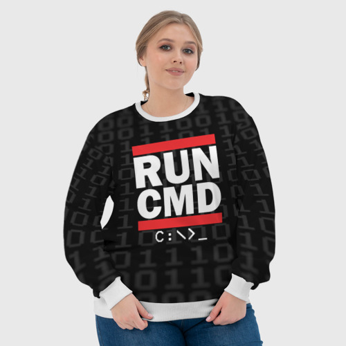 Женский свитшот 3D Run CMD, цвет 3D печать - фото 6