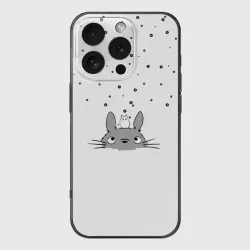 Чехол для iPhone 16 Pro силиконовый с защитой камеры Totoro The Rain