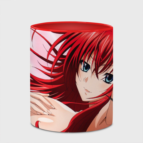 Кружка с полной запечаткой High School DxD Rias Gremory, цвет белый + красный - фото 4