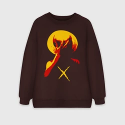 Женский свитшот oversize без начеса хлопок Going to new world