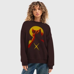 Женский свитшот oversize без начеса хлопок Going to new world - фото 2