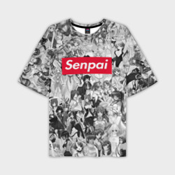 Мужская футболка oversize 3D Senpai