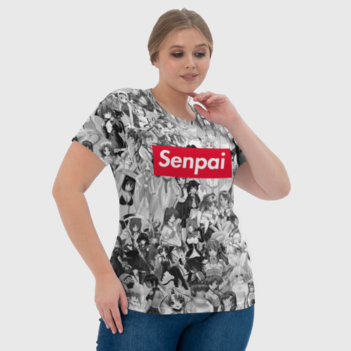 Женская футболка 3D Senpai, цвет 3D печать - фото 6