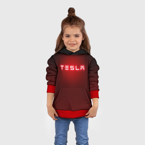 Детская толстовка 3D Tesla, цвет красный - фото 4