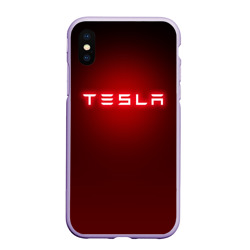 Чехол для iPhone XS Max матовый Tesla