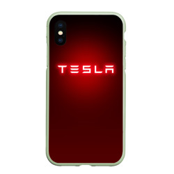 Чехол для iPhone XS Max матовый Tesla