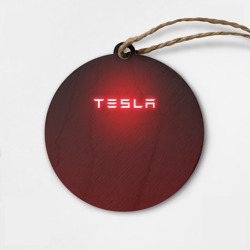 Деревянная игрушка круг Tesla