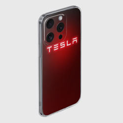 Чехол для iPhone 15 Pro Max силиконовый с защитой камеры Tesla - фото 2