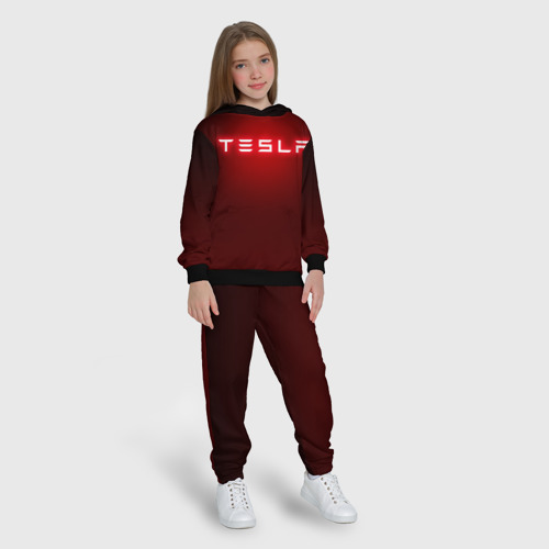 Детский костюм с толстовкой 3D Tesla, цвет черный - фото 5