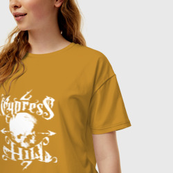 Женская футболка хлопок Oversize Cypress Hill - фото 2