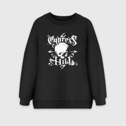 Женский свитшот oversize без начеса хлопок Cypress Hill