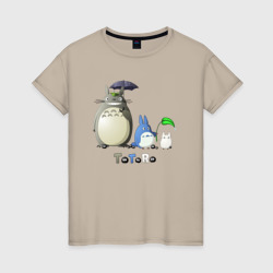 Женская футболка хлопок Totoro