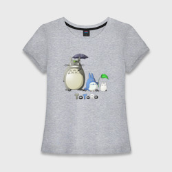 Женская футболка хлопок Slim Totoro