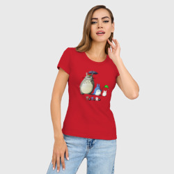 Женская футболка хлопок Slim Totoro - фото 2