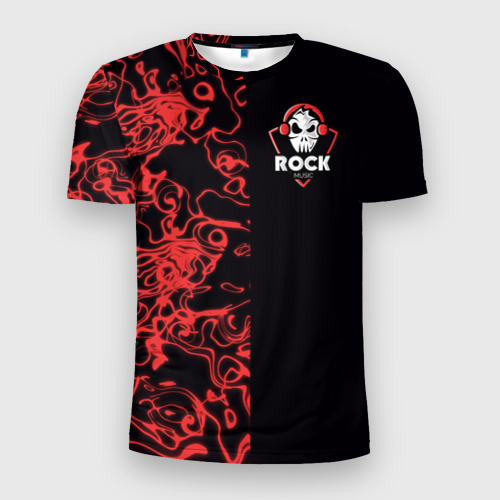 Мужская футболка 3D Slim I Love Rock, цвет 3D печать