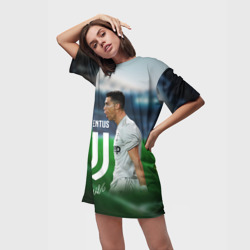 Платье-футболка 3D Роналдо Ювентус - фото 2