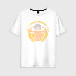 Женская футболка хлопок Oversize Khabib the eagle