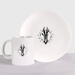 Набор: тарелка + кружка Darksiders logo
