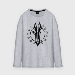 Женский лонгслив oversize хлопок Darksiders logo