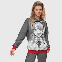 Женский костюм с толстовкой 3D Show me your pretty mouth - фото 2