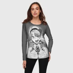 Женский лонгслив 3D Show me your pretty mouth - фото 2