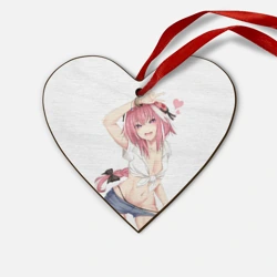 Деревянная игрушка Сердце Ахегао