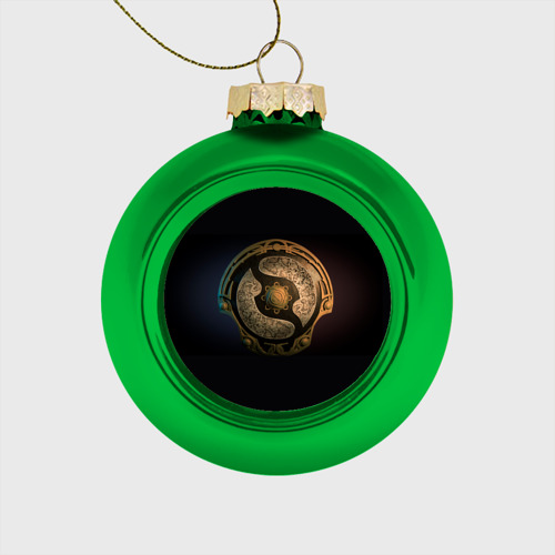 Стеклянный ёлочный шар The International Dota 2 символ, цвет зеленый