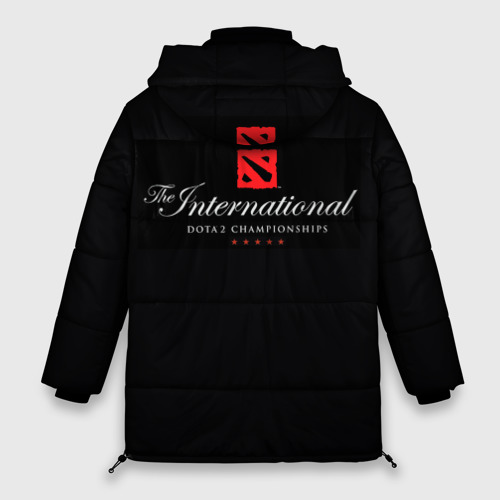 Женская зимняя куртка Oversize The International Dota 2 символ, цвет черный - фото 2
