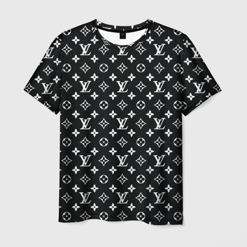 Мужская футболка 3D Louis Vuitton Black Фото 01 Мужская футболка 3D Louis Vuitton Black Фото 01