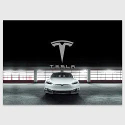Поздравительная открытка Tesla
